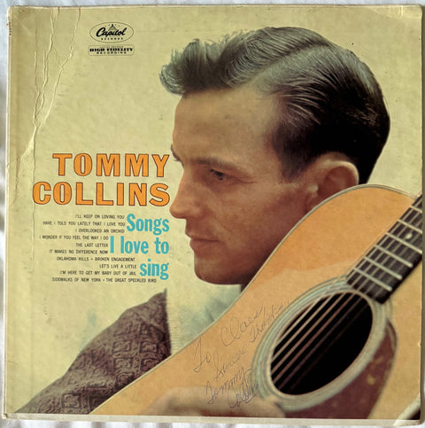Front cover of Tommy Collins – Songs I Love To Sing