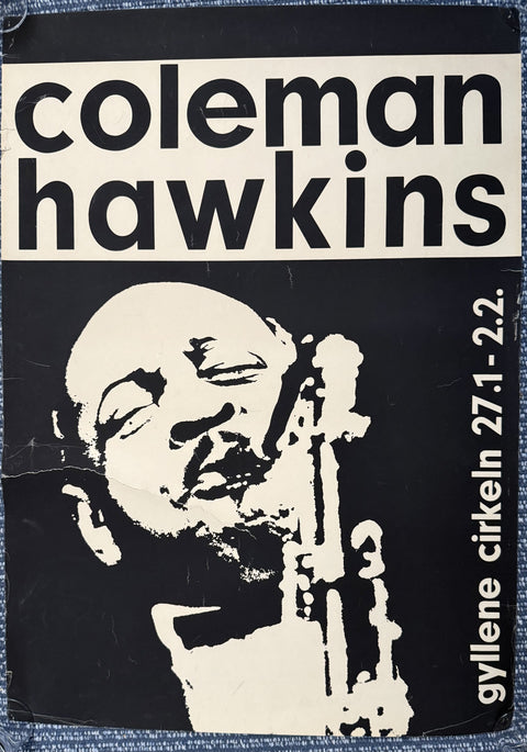 Coleman Hawkins Gyllene Cirkeln 1963 concert poster, full view