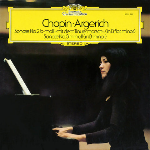 Front cover of Chopin · Argerich – Sonate No.2 B-moll »Mit Dem Trauermarsch« = In B Flat Minor / Sonate No.3 H-moll = In B Minor, Deutsche Grammophon, Germany, 1980
