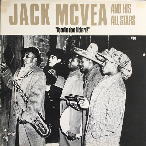 Front cover of Jack McVea And His All Stars – Open The Door Richard!, Jukebox Lil, Sweden, 1984