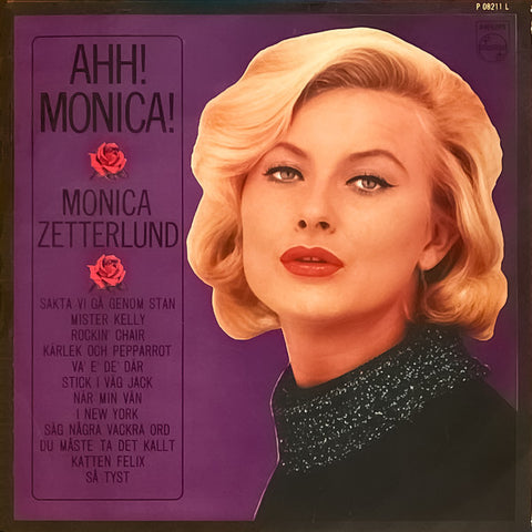 Front cover of Monica Zetterlund – Ahh! Monica!, Philips, Sweden, 1962