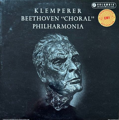Front cover of Klemperer, Beethoven, Philharmonia – Symphony No. 9 "Choral", Columbia, UK, 1959