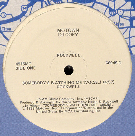 Front cover of Rockwell – Somebody's Watching Me, Motown, US, 1983