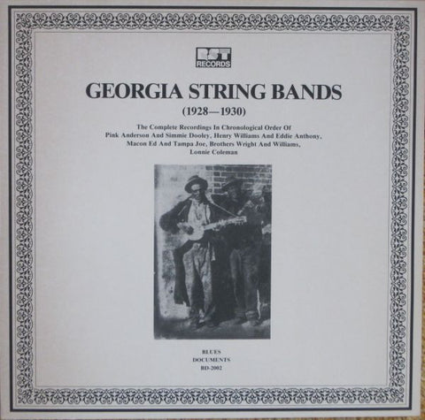 Front cover of Various – Georgia String Bands (1928-1930), RST Records, Austria, 1987