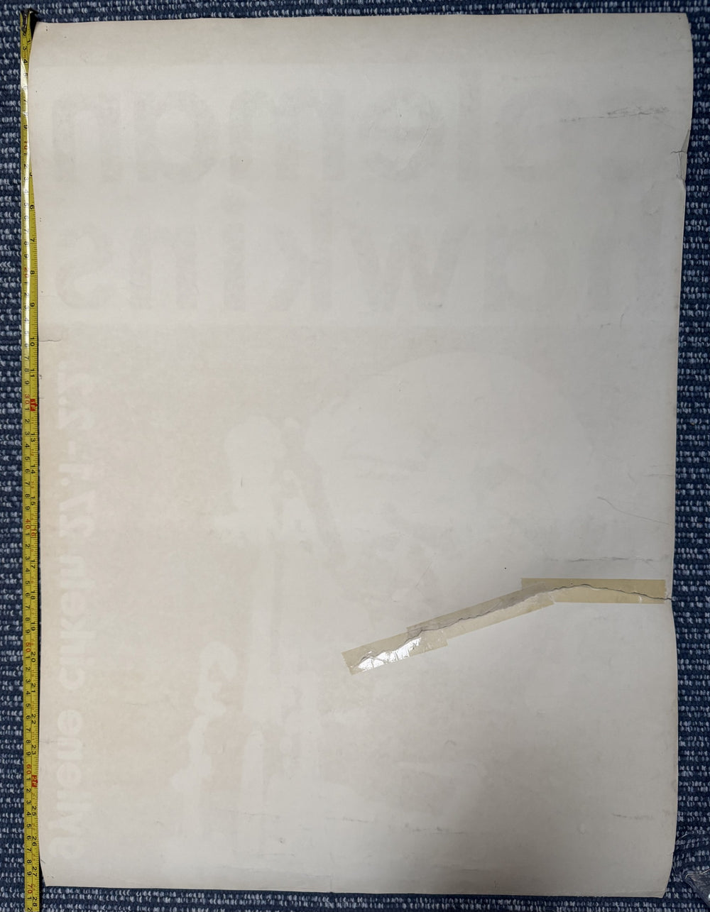 Coleman Hawkins Gyllene Cirkeln 1963 concert poster, tear detail