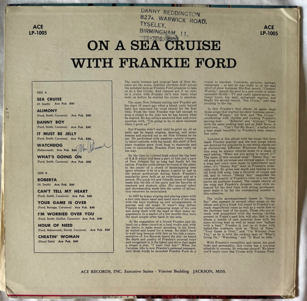 Frankie Ford – Let's Take A Sea Cruise, image 2