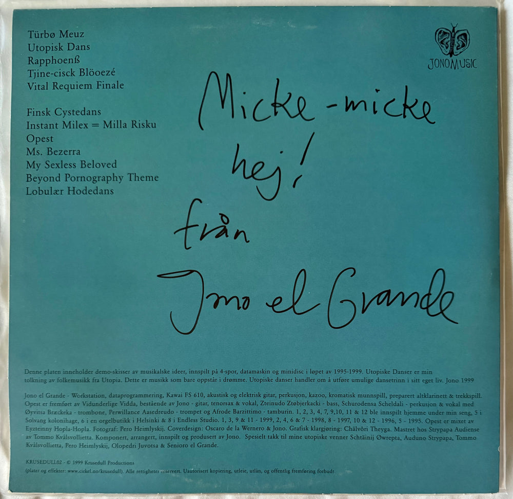 Front cover of Jono El Grande – Utopiske Danser