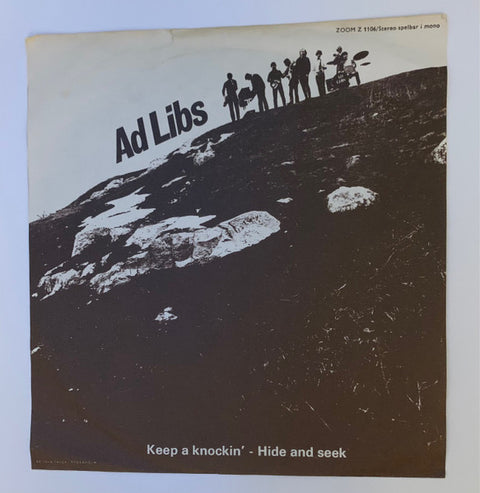 Front cover of Ad Libs – Keep A Knockin' / Hide And Seek, Zoom, Sweden, 1970