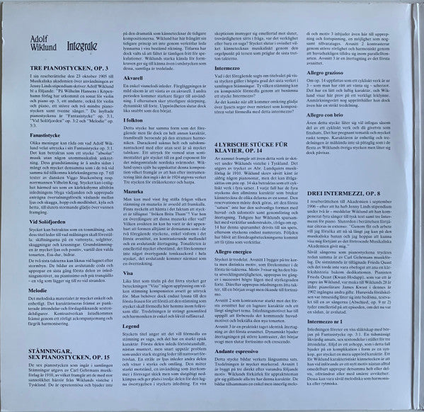 Adolf Wiklund, Rolf Lindblom – Integrale, image 2