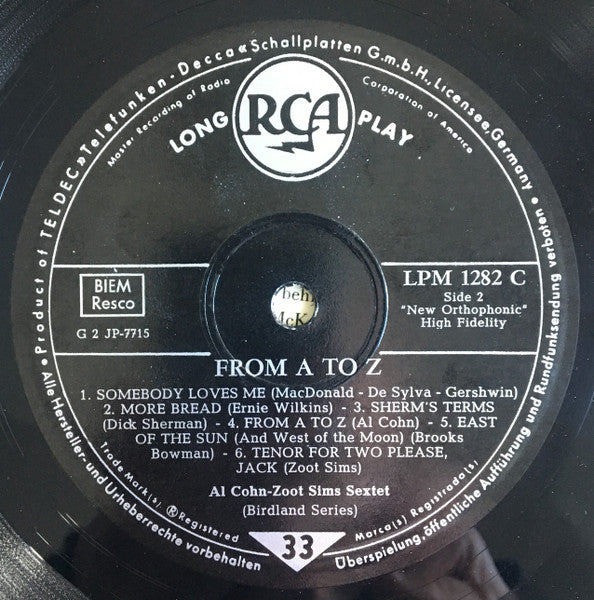 Al Cohn-Zoot Sims Sextet – From A To Z, image 4