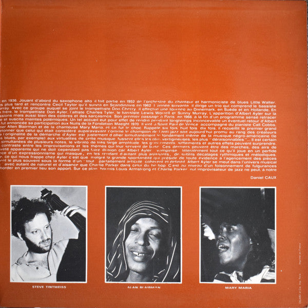 Albert Ayler – Nuits De La Fondation Maeght Volume 1, image 3