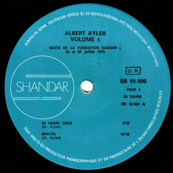 Albert Ayler – Nuits De La Fondation Maeght Volume 1, image 5