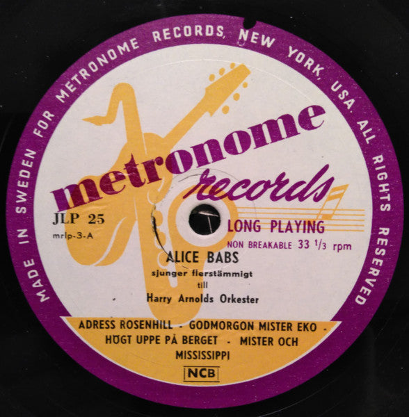 Alice Babs – Alice Babs Sjunger Flerstämmigt Vol. 1, image 2