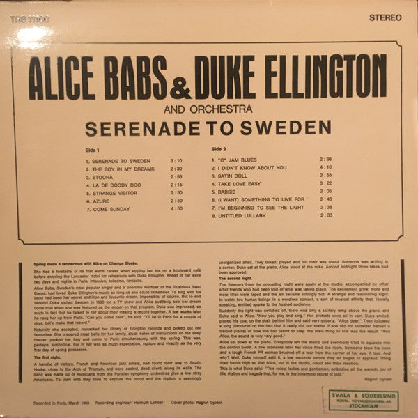 Alice Babs & Duke Ellington – Serenade To Sweden, image 2