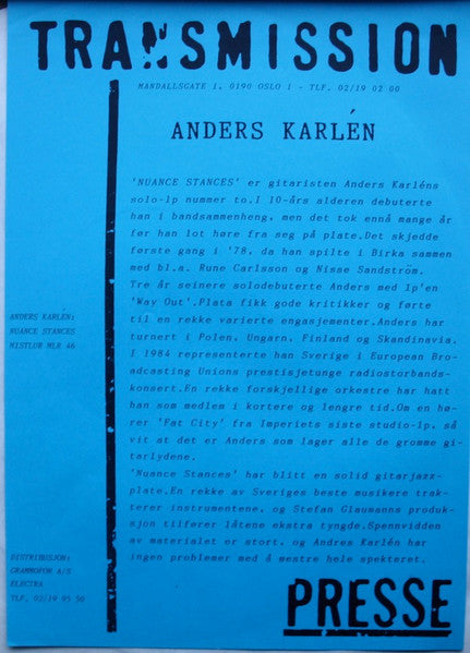 Anders Karlén – Nuance Stances, image 4