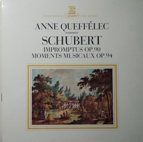 Front cover of Anne Queffélec Interprète Schubert – Impromptus Op.90 / Moments Musicaux Op.94, Erato, France, 1971