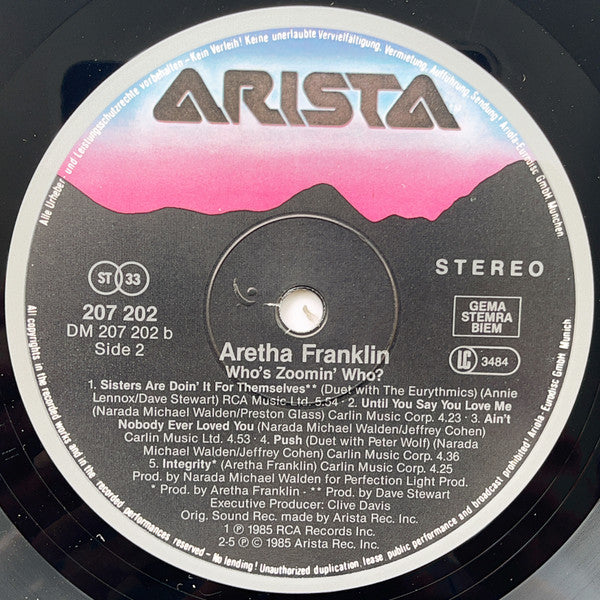 Aretha Franklin – Who's Zoomin' Who?, image 4