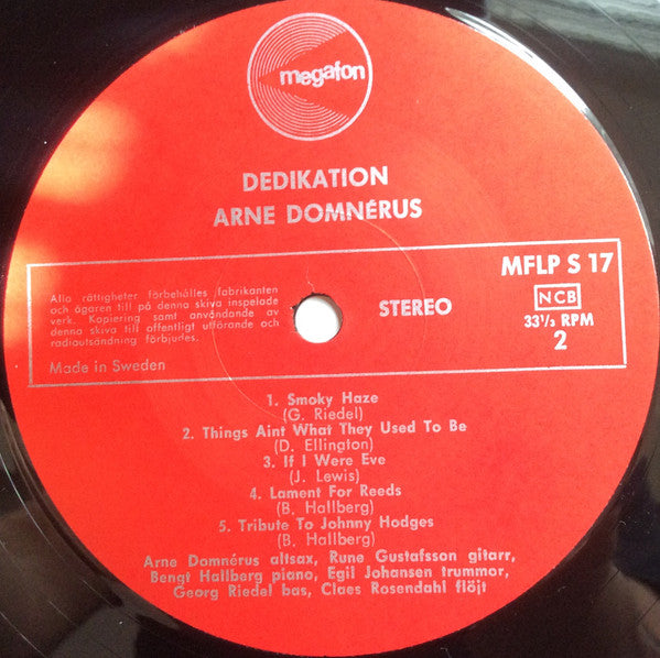 Arne Domnérus – Dedikation (En Tribut Till Johnny Hodges), image 3