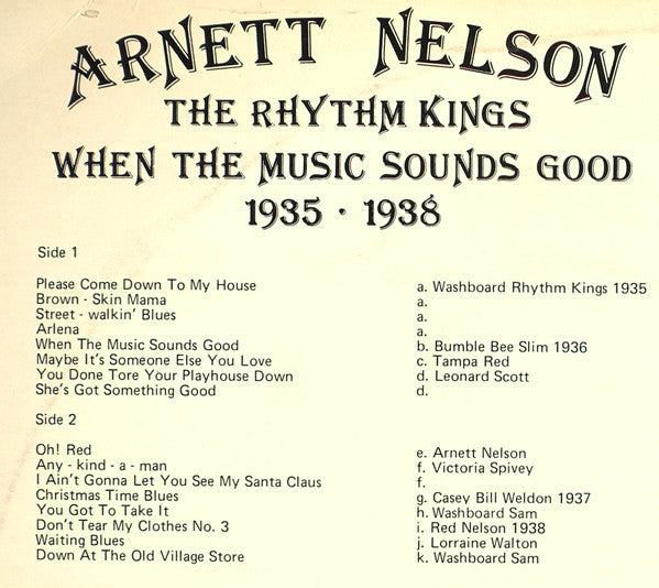 Arnett Nelson & The Rhythm Kings – When The Music Sounds Good 1935-1938, image 5