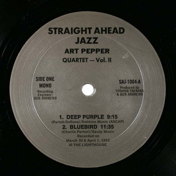 Art Pepper Quartet – Straight Ahead Jazz Vol. Two, image 3