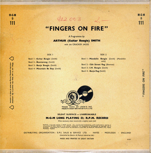 Arthur (Guitar Boogie) Smith – Fingers On Fire, image 2