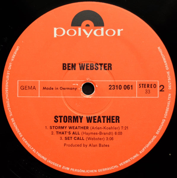 Ben Webster Featuring Kenny Drew – Stormy Weather, image 4