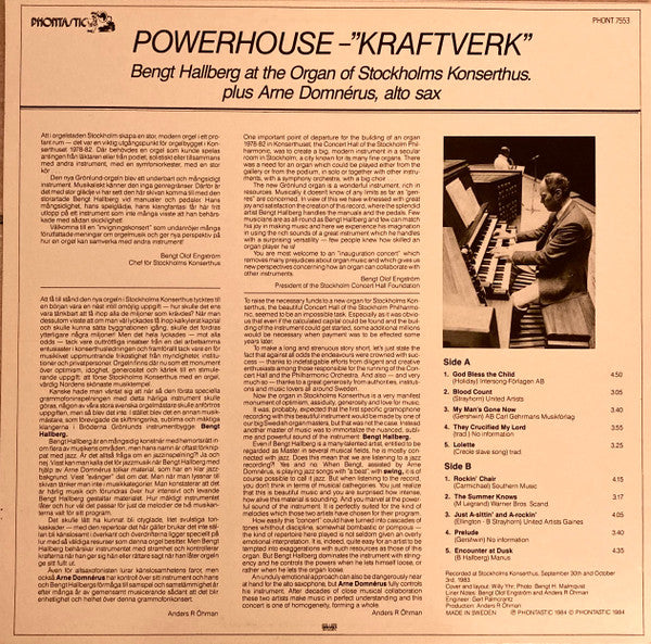 Bengt Hallberg – Powerhouse "Kraftverk", image 2