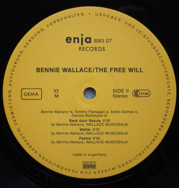 Bennie Wallace / Tommy Flanagan / Eddie Gomez / Dannie Richmond – The Free Will, image 4