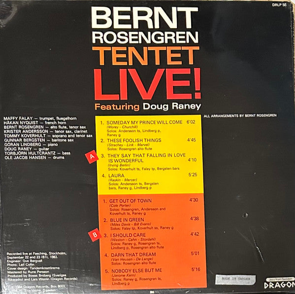 Bernt Rosengren Tentet Featuring Doug Raney – Live!, image 2
