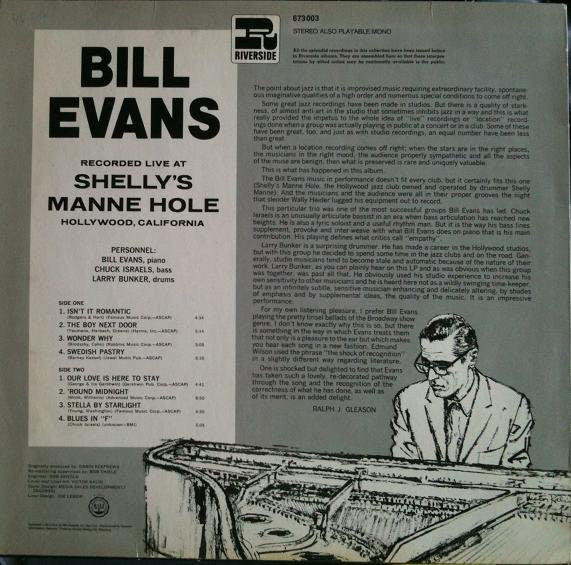 Bill Evans – Recorded Live At Shelly's Manne Hole, Hollywood, California, image 2
