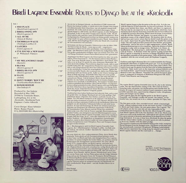 Bireli Lagrene Ensemble – Routes To Django (Live At The »Krokodil«), image 2
