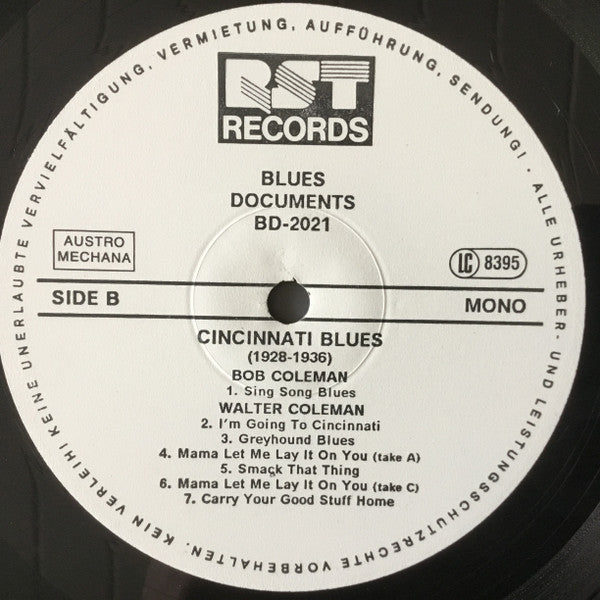 Bob Coleman – Cincinnati Blues (1928-1936) - Complete Recordings Of Bob Coleman's Cincinnati Jug Band And Associates, image 4
