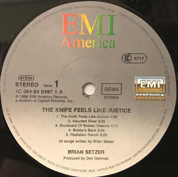 Brian Setzer – The Knife Feels Like Justice, image 3