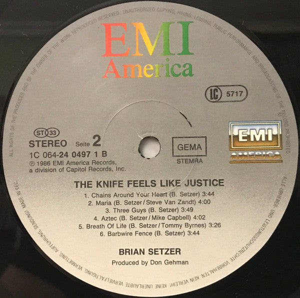 Brian Setzer – The Knife Feels Like Justice, image 4