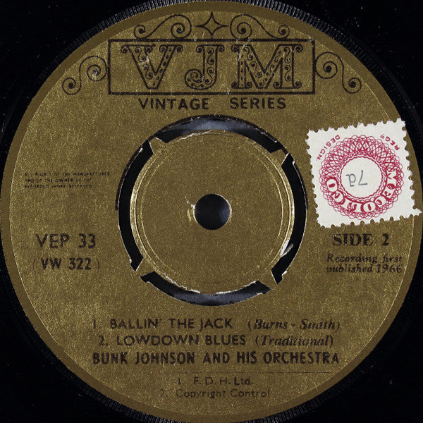 Bunk Johnson And His Orchestra – Bunk Johnson 1944, image 4