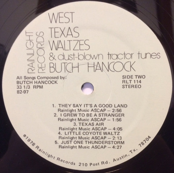 Butch Hancock – West Texas Waltzes & Dust-blown Tractor Tunes, image 4