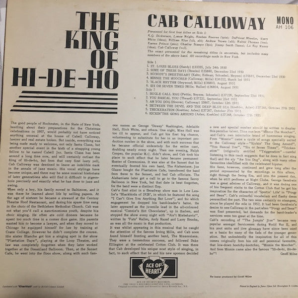 Cab Calloway – The King Of Hi-De-Ho, image 2