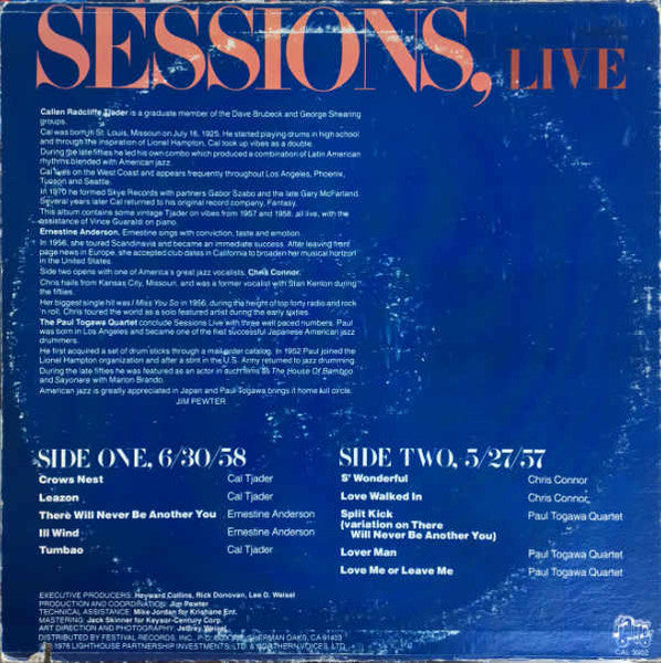Cal Tjader, Chris Connor And Paul Togawa – Sessions, Live, image 2