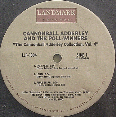 Cannonball Adderley – Cannonball Adderley And The Poll-Winners Featuring Ray Brown And Wes Montgomery, image 3