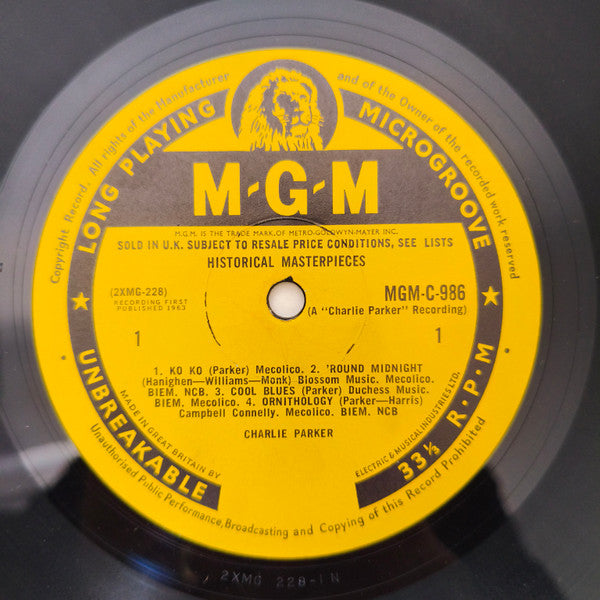 Charlie Parker – Historical Masterpieces Vol. 1, image 3