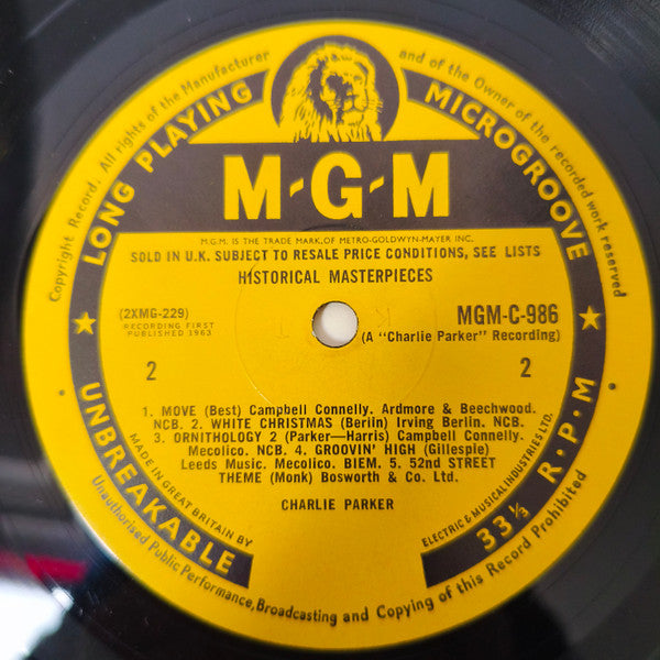 Charlie Parker – Historical Masterpieces Vol. 1, image 4