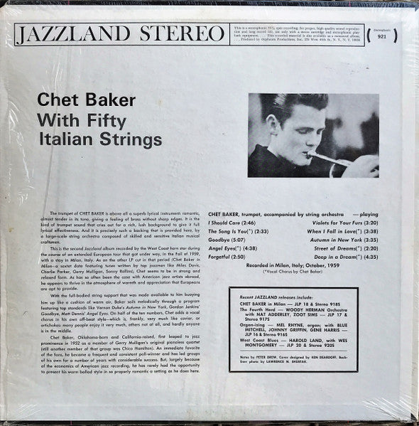 Chet Baker – Chet Baker With Fifty Italian Strings, image 2