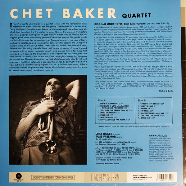 Chet Baker Quartet – Chet Baker Quartet, image 2