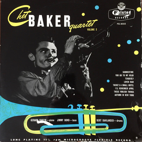 Front cover of Chet Baker Quartet – Chet Baker Quartet Volume 2, Felsted, UK, 1956