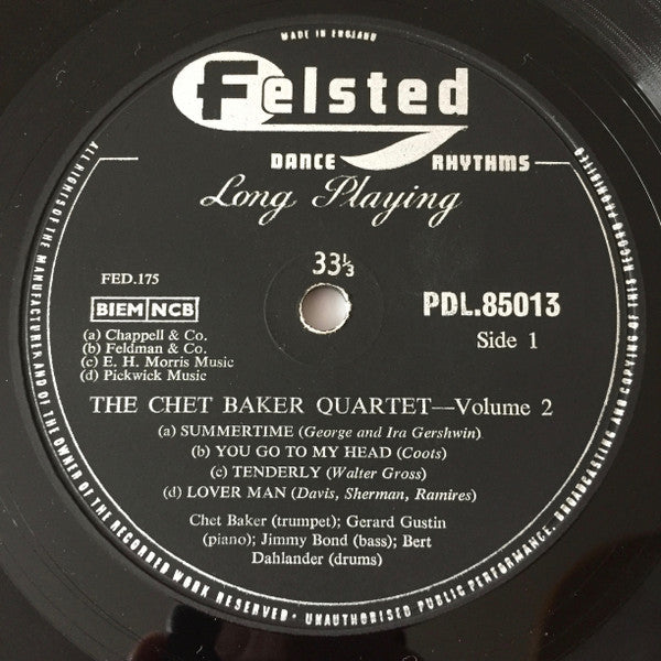 Chet Baker Quartet – Chet Baker Quartet Volume 2, image 3