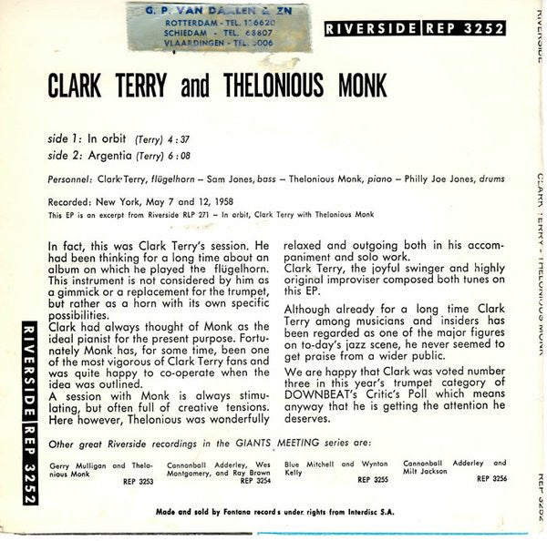 Clark Terry And Thelonious Monk – Giants Meeting, image 2