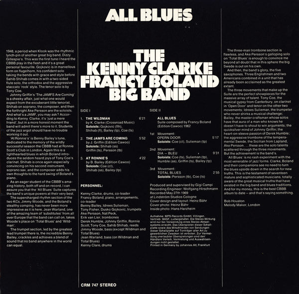 The Kenny Clarke-Francy Boland Big Band – All Blues, image 3