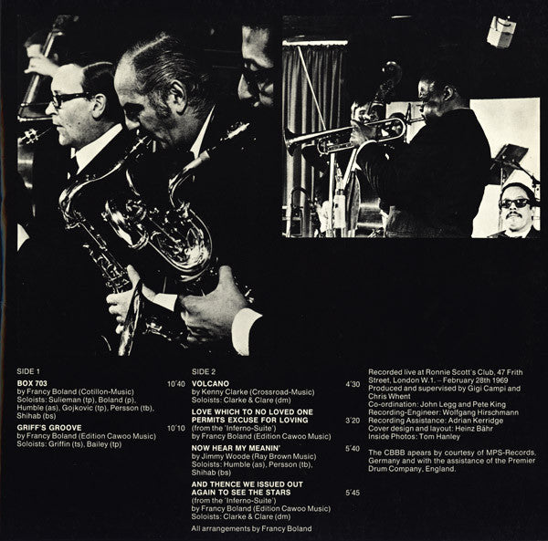 Kenny Clarke Francy Boland And The Band – Live At Ronnie's ; Album 1 ; Volcano, image 3