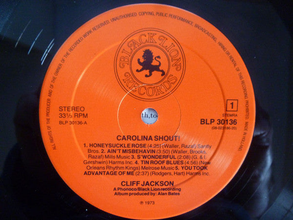 Cliff Jackson – Carolina Shout!, image 3
