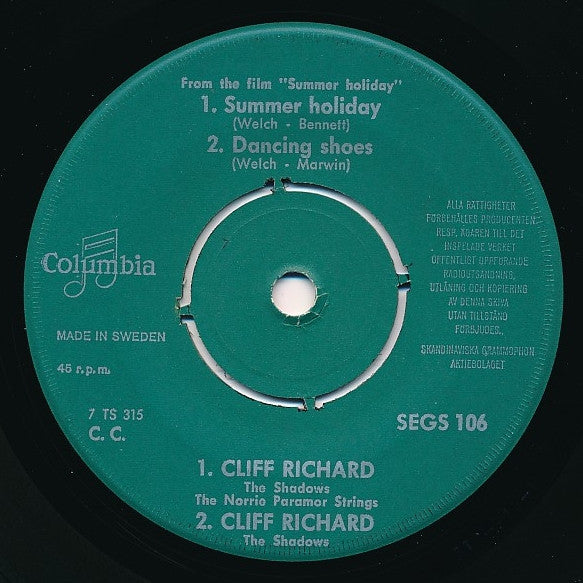 Cliff Richard And The Shadows – Summer Holiday, image 3